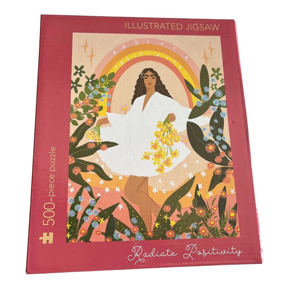 NEW Elevate Radiate Positivity JIGSAW PUZZLE 500 Piece Illustrated 24”x18” Boxed